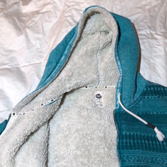 🛍 DONATED Roxy | Teal Zip-Up Hoodie - Picture 5 of 7